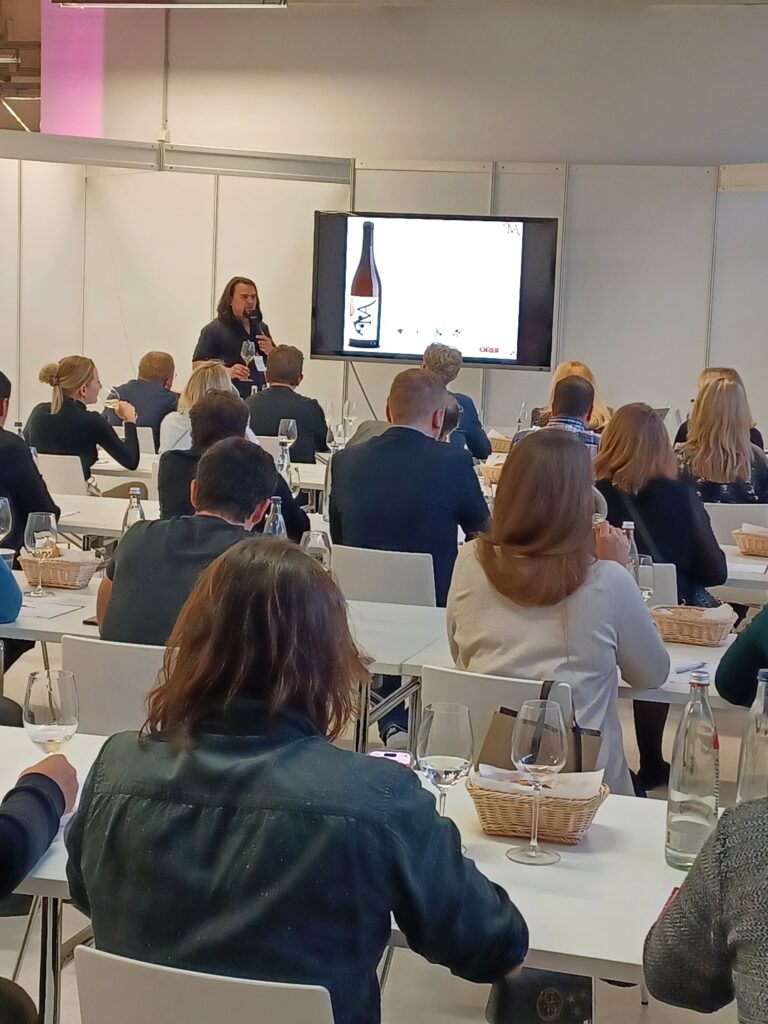 Peter Douglas holding the Masterclass Wines of Croatia